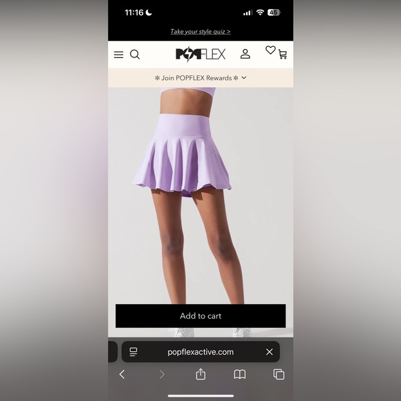 POPFLEX Twirl Skort in Digital Lavender - Picture 8 of 11